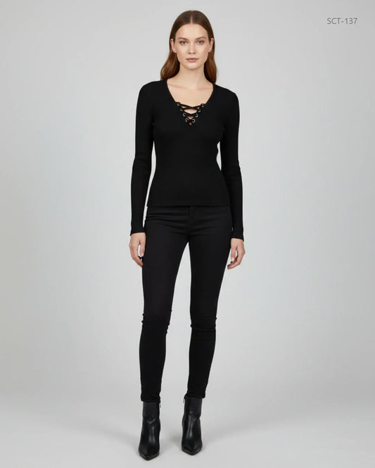 NEW LOOK Black Summer Crop Tops (SCT-137)