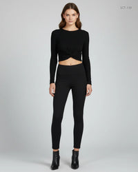 PRETTYLITTLETHING Black Summer Crop Tops (SCT-139)