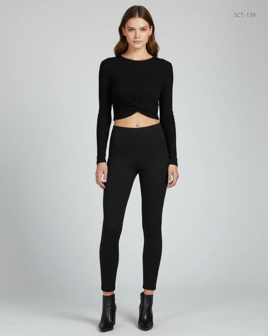 PRETTYLITTLETHING Black Summer Crop Tops (SCT-139)