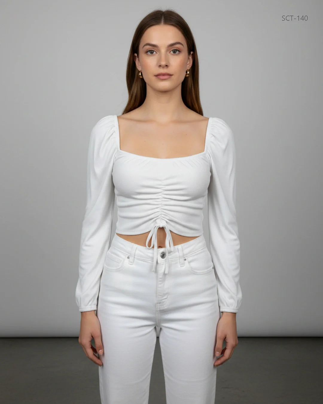BOOHOO White Summer Crop Tops (SCT-140)