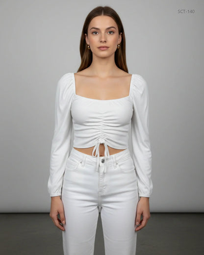 BOOHOO White Summer Crop Tops (SCT-140)