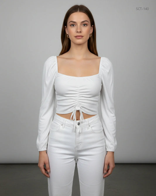 BOOHOO White Summer Crop Tops (SCT-140)