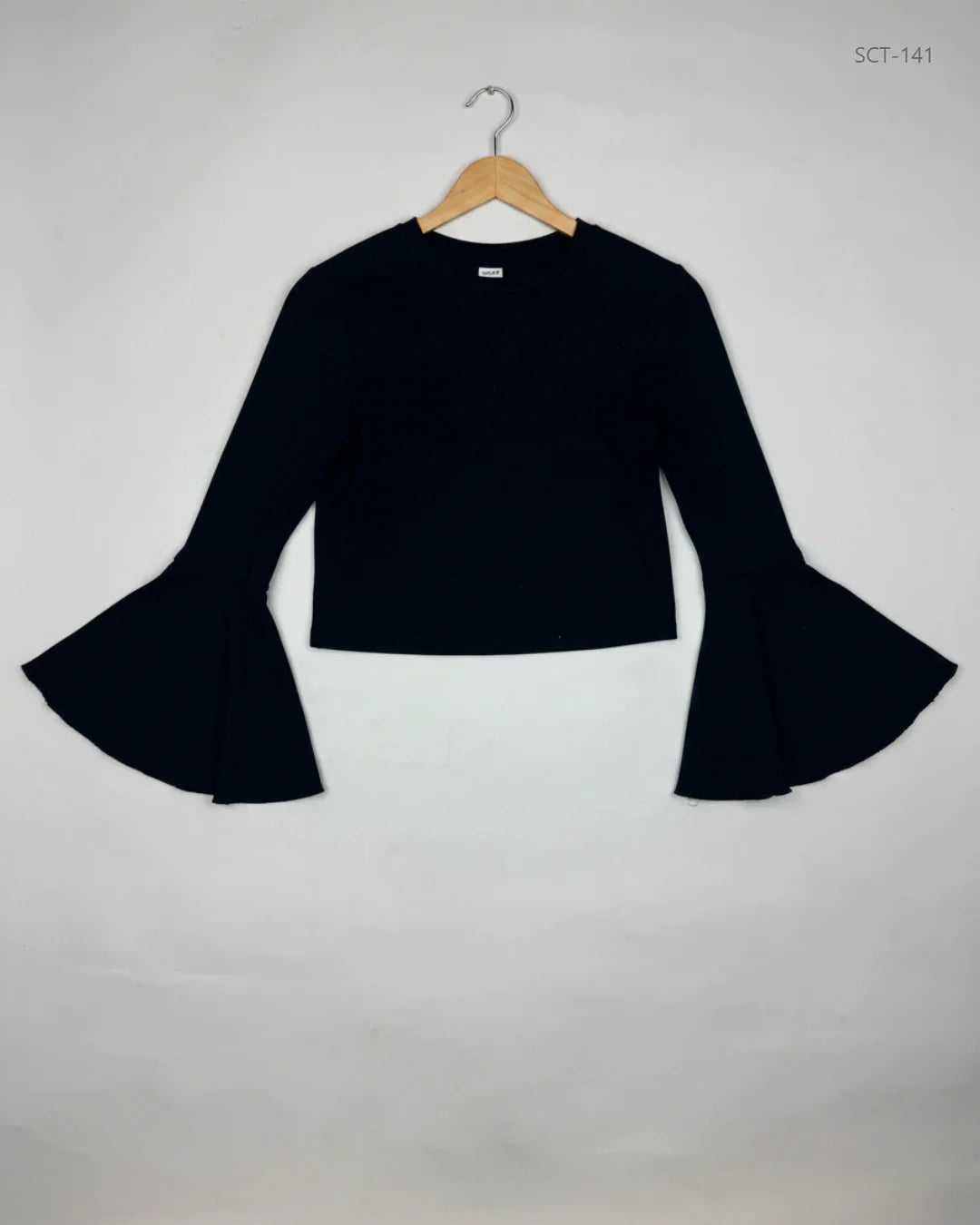 Preloved Premium Summer Crop Tops by Shein, Black Cotton for Womens - OTS Thrift Shop Lahore Pakistan