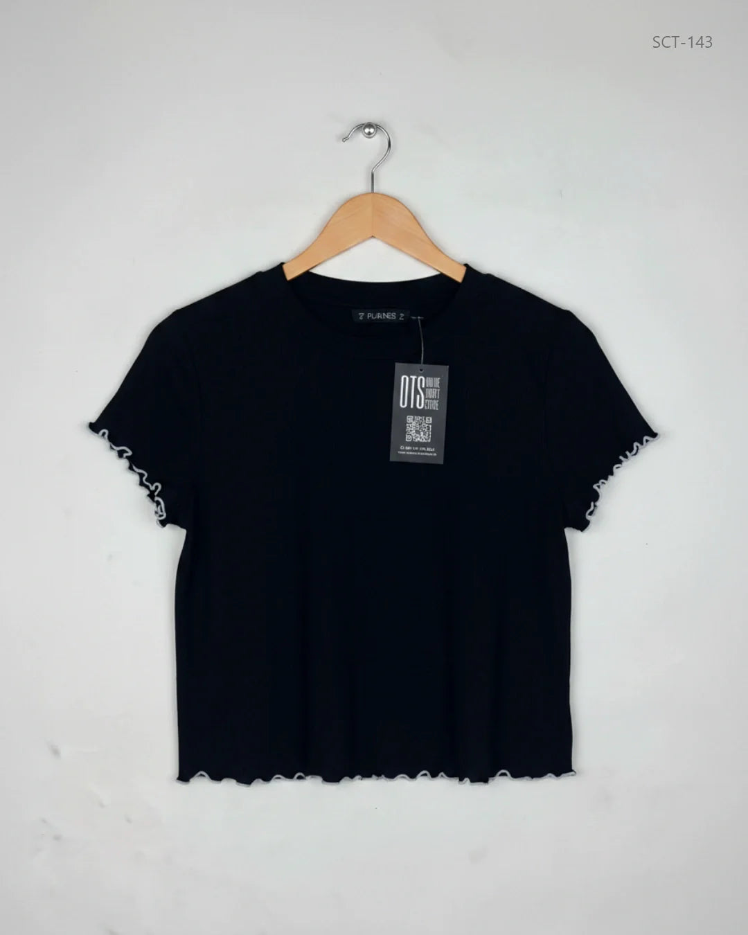 Summer Crop Tops | DUNNES | Preloved Branded | Black Cotton | Premium | OTS Thrift Store Peshawar Pakistan