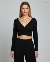 PRETTYLITTLETHING Black Summer Crop Tops (SCT-145)