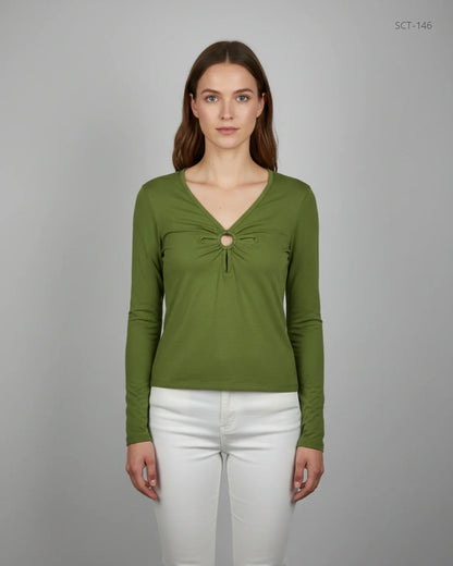 PRIMARK Olive Green Summer Crop Tops (SCT-146)