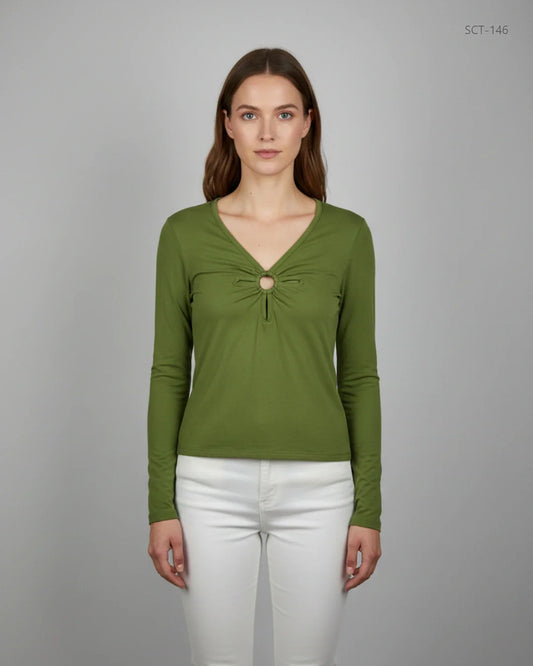 PRIMARK Olive Green Summer Crop Tops (SCT-146)