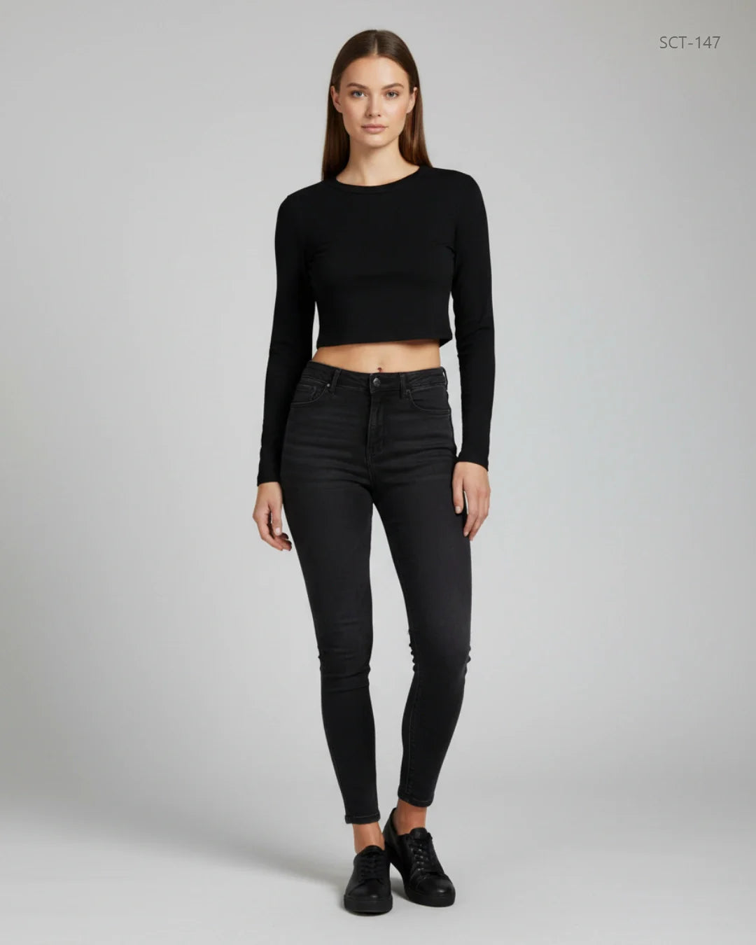 SHEIN Black Summer Crop Tops (SCT-147)