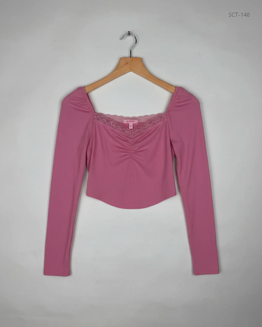 Secondhand Branded Summer Crop Tops by Shein, Pink Polyester fabric, Premium condition, for Womens - Online Thrift Shop Lahore Pakistan