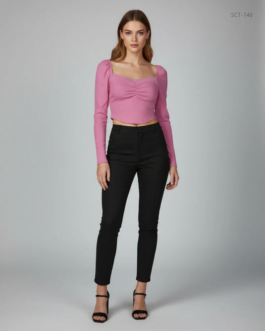 SHEIN Pink Summer Crop Tops (SCT-148)