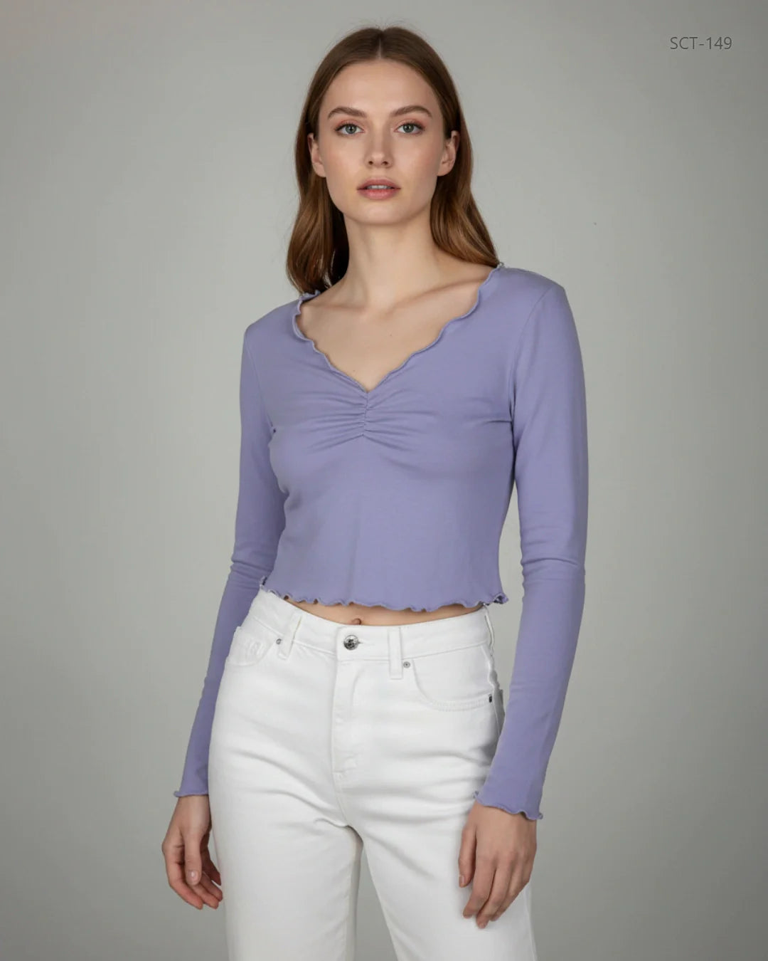 SHEIN Lavender Summer Crop Tops (SCT-149)