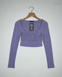 SHEIN Lavender Summer Crop Tops (SCT-152)