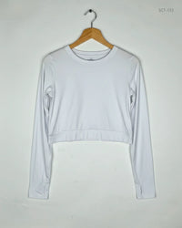 NICOLE MILLER White Summer Crop Tops (SCT-153)