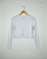 NICOLE MILLER White Summer Crop Tops (SCT-153)