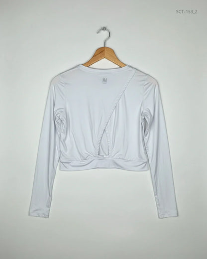 NICOLE MILLER White Summer Crop Tops (SCT-153)