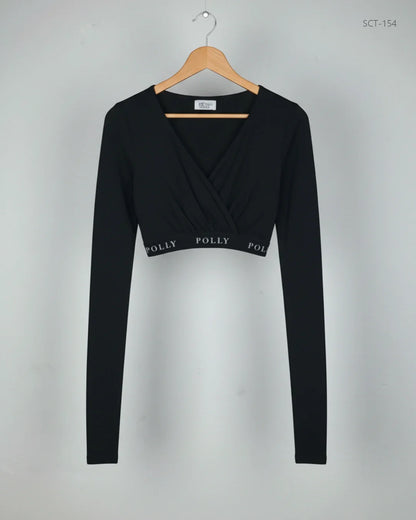 Shop Premium Summer Crop Tops by OH Polly | Preloved Branded Clothes | Black Cotton | Womens | OTS Thrift Store Karachi Pakistan
