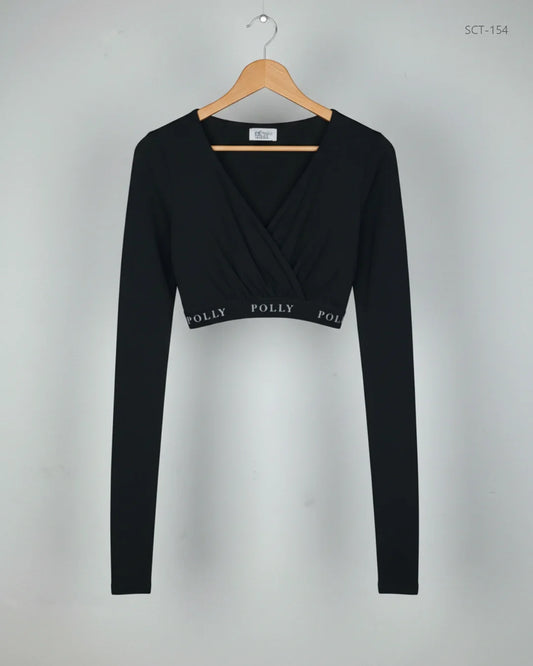 Shop Premium Summer Crop Tops by OH Polly | Preloved Branded Clothes | Black Cotton | Womens | OTS Thrift Store Karachi Pakistan