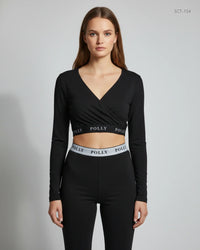 OH POLLY Black Summer Crop Tops (SCT-154)