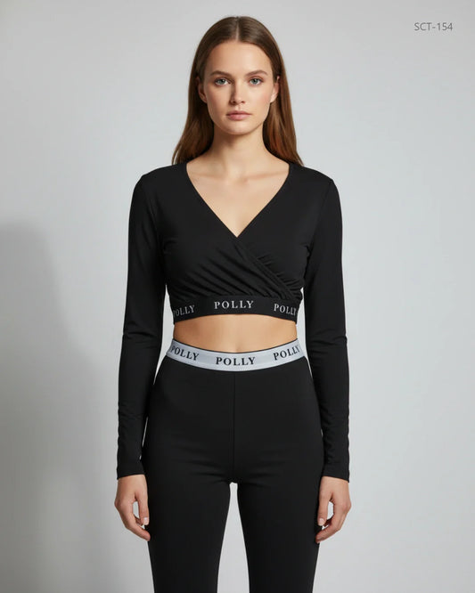 OH POLLY Black Summer Crop Tops (SCT-154)