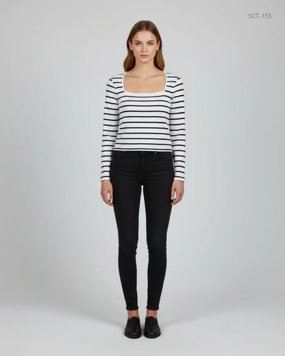 H&M Black & White Summer Crop Tops (SCT-155)