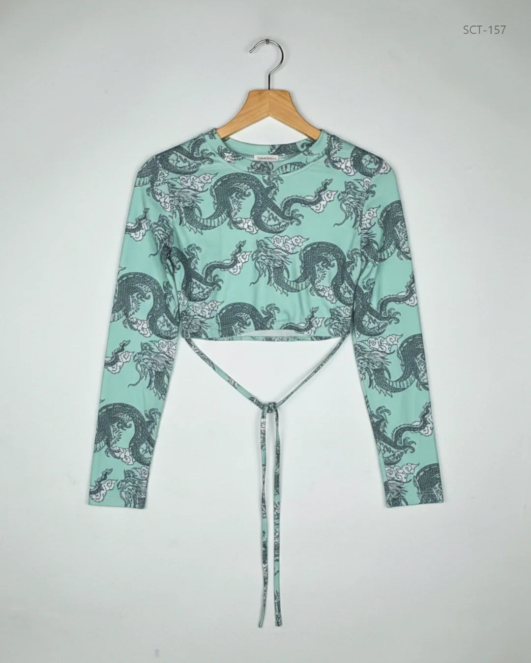 Preloved Premium Summer Crop Tops by Shein, Turquoise Polyester for Womens - OTS Thrift Shop Islamabad Pakistan