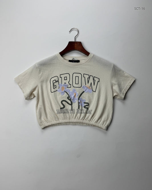 Shop Premium Summer Crop Tops by H&M | Preloved Branded Clothes | Cream Color Cotton | Womens | OTS Thrift Store Islamabad Pakistan