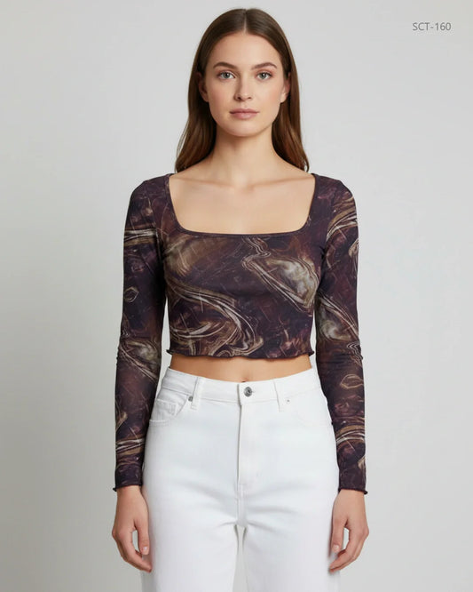 PRETTYLITTLETHING Multi Color Summer Crop Tops (SCT-160)