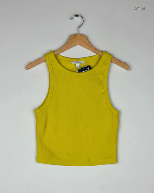 Premium Plus Condition Summer Crop Tops | Preloved H&M | Mustered Cotton | Thrift Shop for Womens Lahore Pakistan | OTS