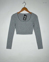 SHEIN Grey Summer Crop Tops (SCT-163)