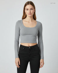 SHEIN Grey Summer Crop Tops (SCT-163)