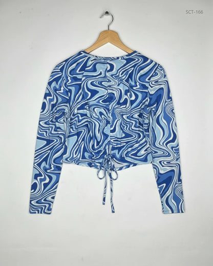 Shop Premium Summer Crop Tops by Primark | Preloved Branded Clothes | Blue Cotton | Womens | OTS Thrift Store Lahore Pakistan