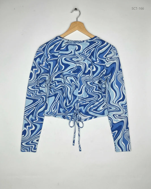 Shop Premium Summer Crop Tops by Primark | Preloved Branded Clothes | Blue Cotton | Womens | OTS Thrift Store Lahore Pakistan