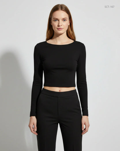 NEW LOOK Black Summer Crop Tops (SCT-167)
