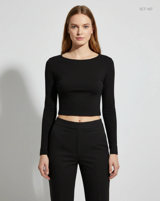 NEW LOOK Black Summer Crop Tops (SCT-167)