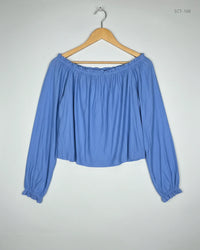 CUT LABEL Sky Blue Summer Crop Tops (SCT-168)