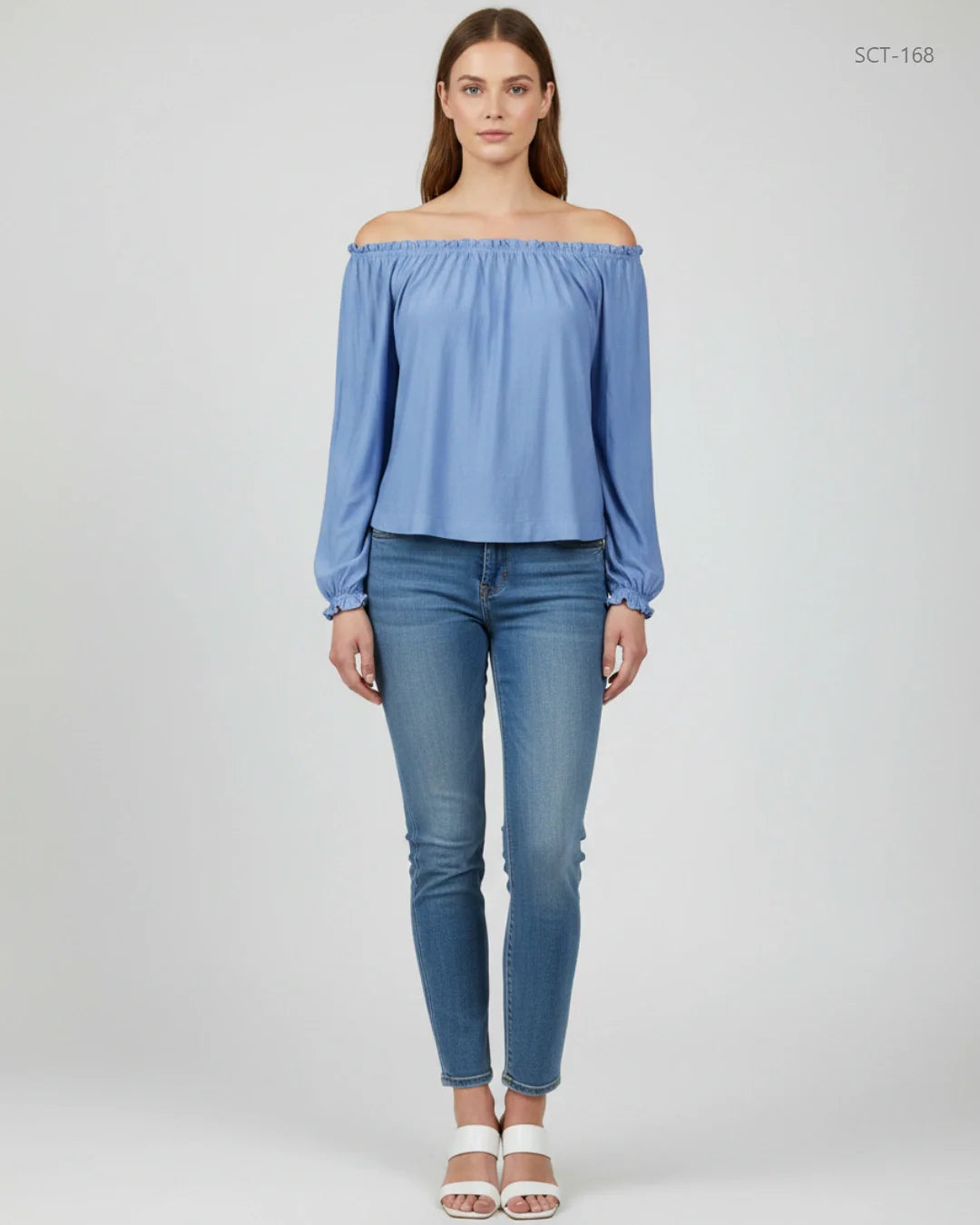 CUT LABEL Sky Blue Summer Crop Tops (SCT-168)
