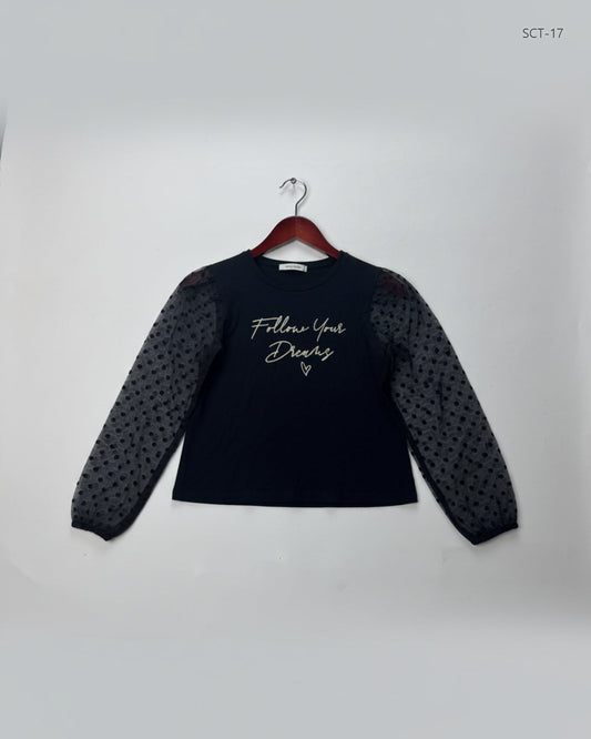 Preloved Premium Summer Crop Tops by George, Black Cotton for Womens - OTS Thrift Shop Islamabad Pakistan