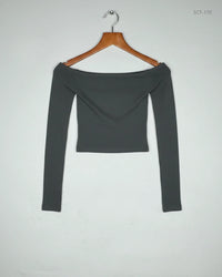 PULL&BEAR Grey Summer Crop Tops (SCT-170)