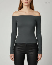 PULL&BEAR Grey Summer Crop Tops (SCT-170)