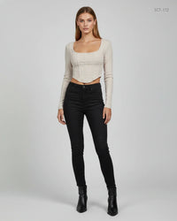 SHEIN Beige Summer Crop Tops (SCT-172)