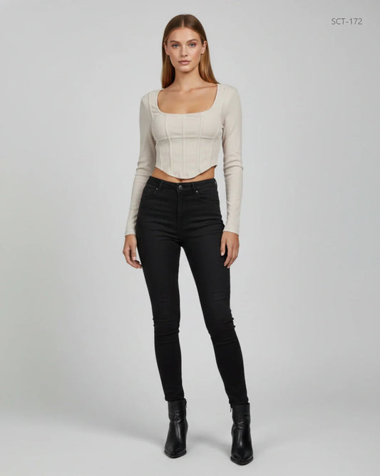 SHEIN Beige Summer Crop Tops (SCT-172)