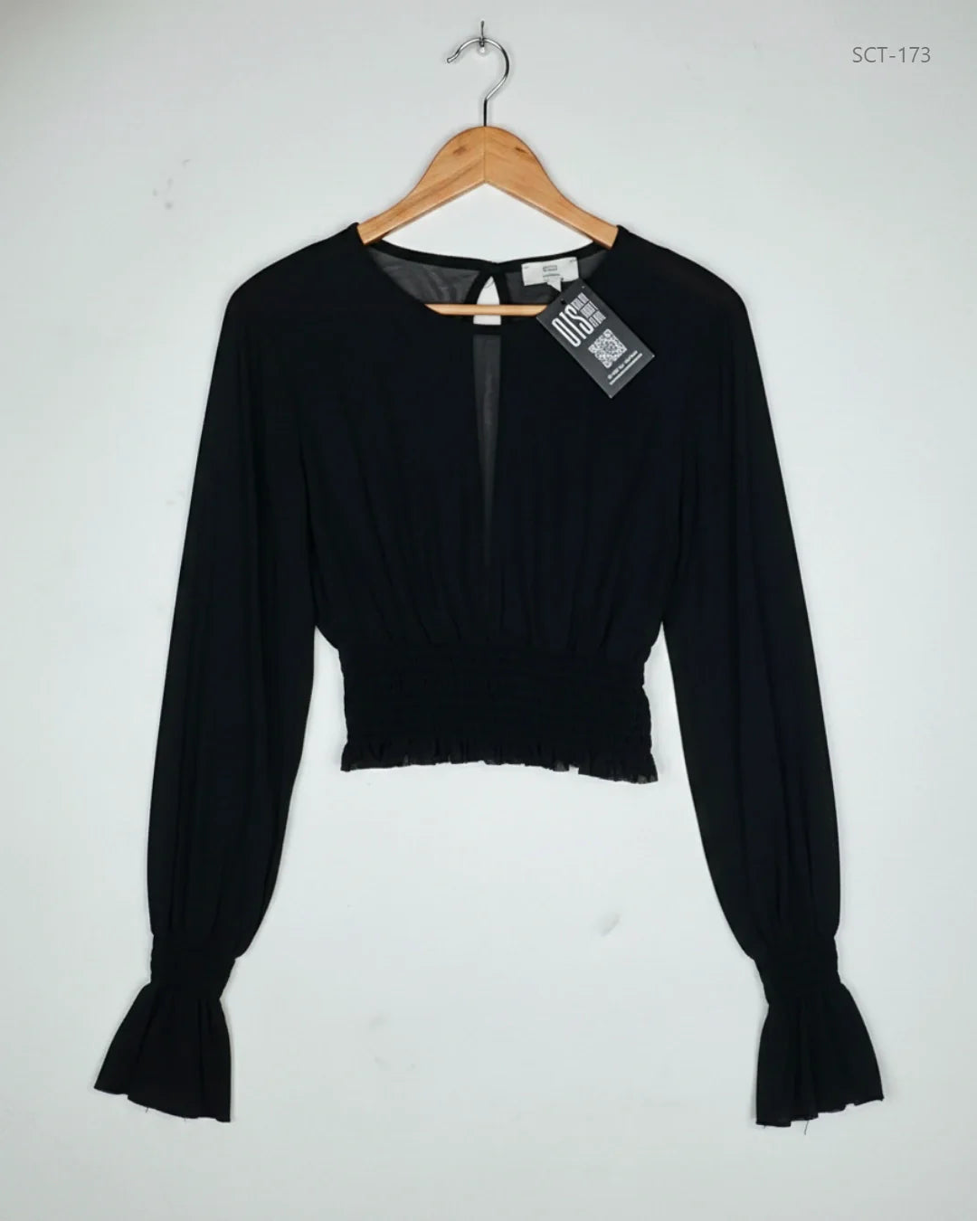 Secondhand Branded Summer Crop Tops by Pins & Needles, Black Polyester fabric, Premium condition, for Womens - Online Thrift Shop Lahore Pakistan