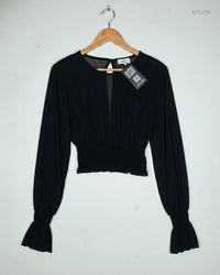 PINS & NEEDLES Black Summer Crop Tops (SCT-173)