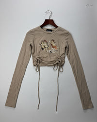 Beige Women's Summer Crop Top by Bershka (SCT-18)
