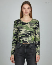 GEORGE Army Green Summer Crop Tops (SCT-181)