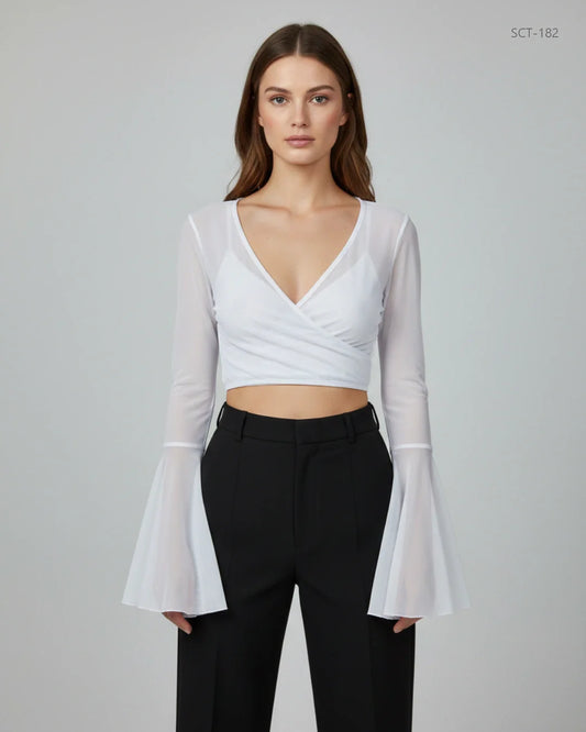 ROMWE White Summer Crop Tops (SCT-182)