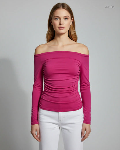 SHEIN Shocking Pink Summer Crop Tops (SCT-184)