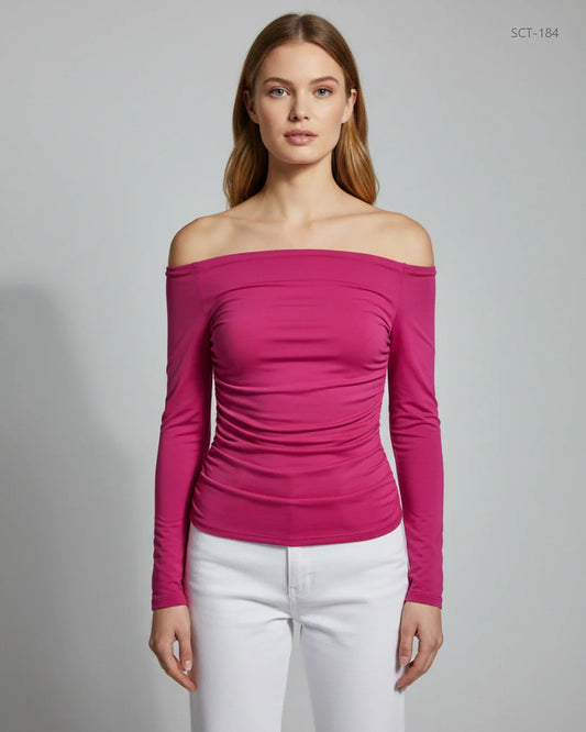 SHEIN Shocking Pink Summer Crop Tops (SCT-184)