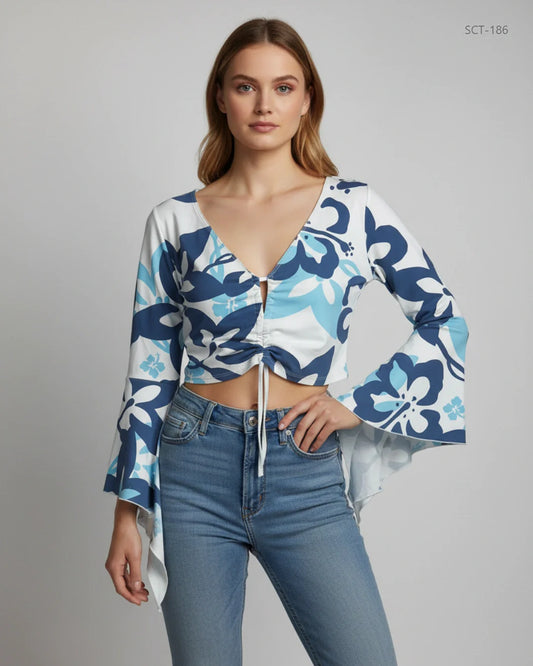 SAVIDA Multi Color Summer Crop Tops (SCT-186)