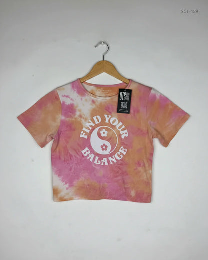 Premium Condition Summer Crop Tops | Preloved Primark | Pink & Orange Polyester | Thrift Shop for Womens Karachi Pakistan | OTS
